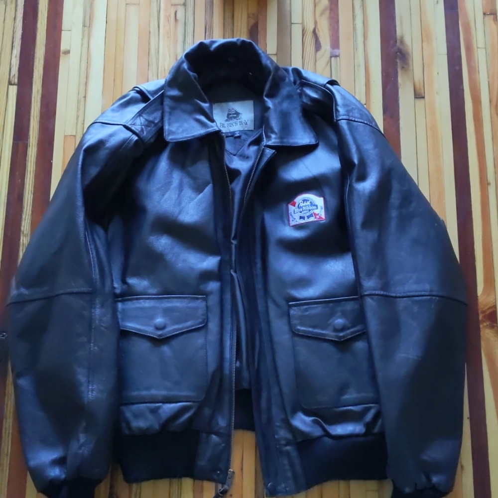 Men's PBR Black Leather Jacket